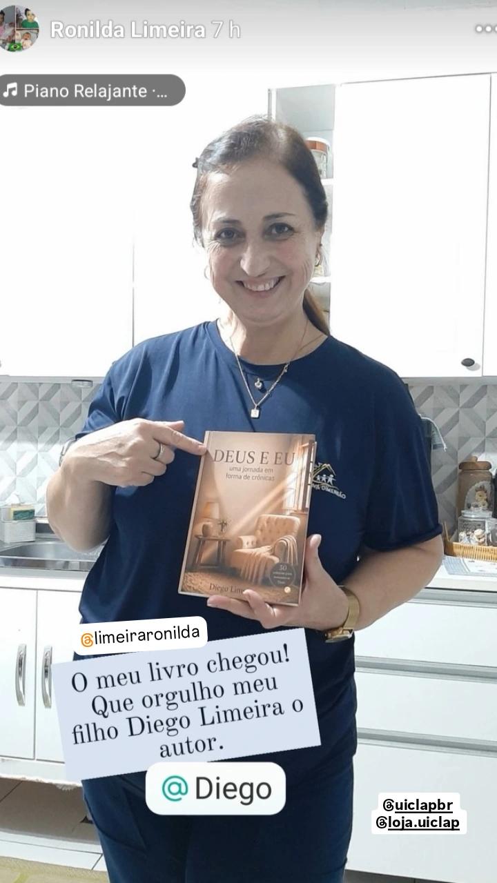 Exemplar do livro DEUS E EU recebido por leitor